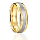Оптовая продажа двухцветные 18k позолоченные вольфрамовые карбидные металлические ювелирные изделия ручные кольца для мужчин