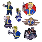 Значок для косплея Fallout 4 Vault Boy с эмалью, Ювелирное Украшение в подарок