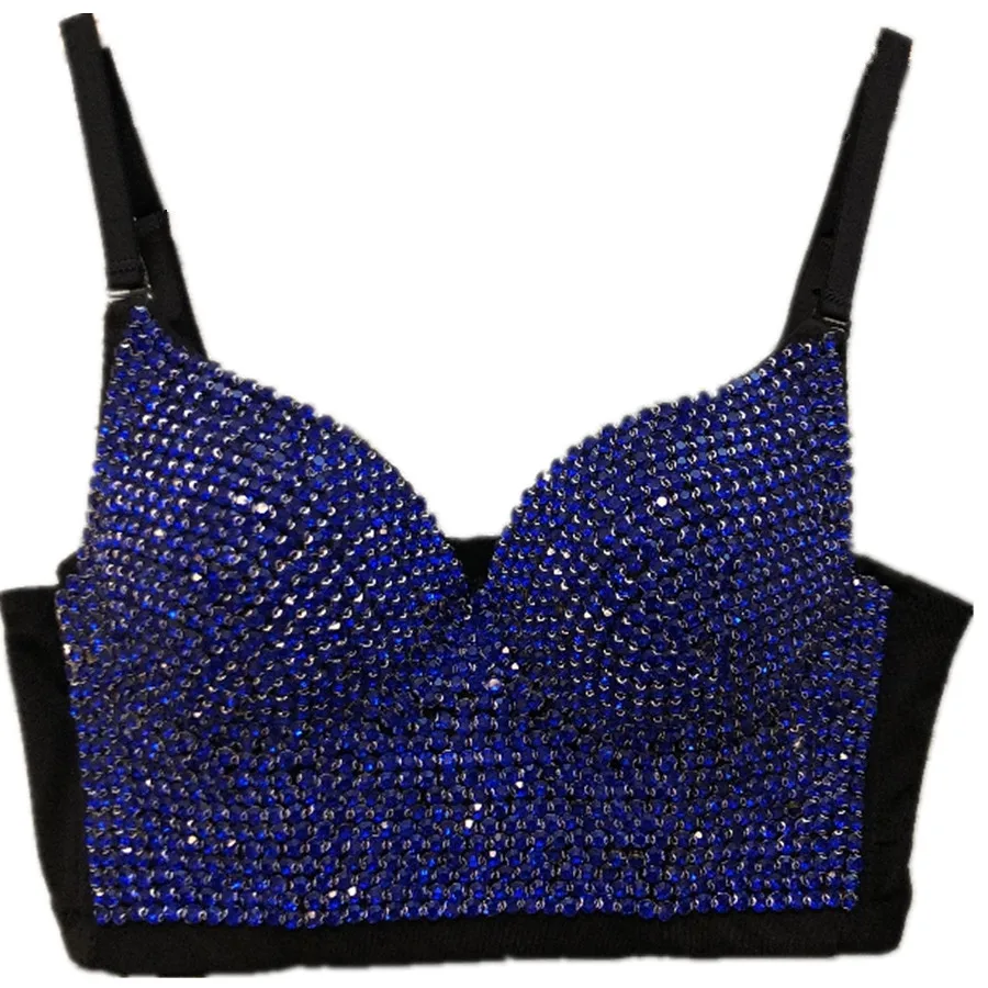 2020 Новый Для женщин бюстгальтер укороченный топ размера плюс Стразы бисера