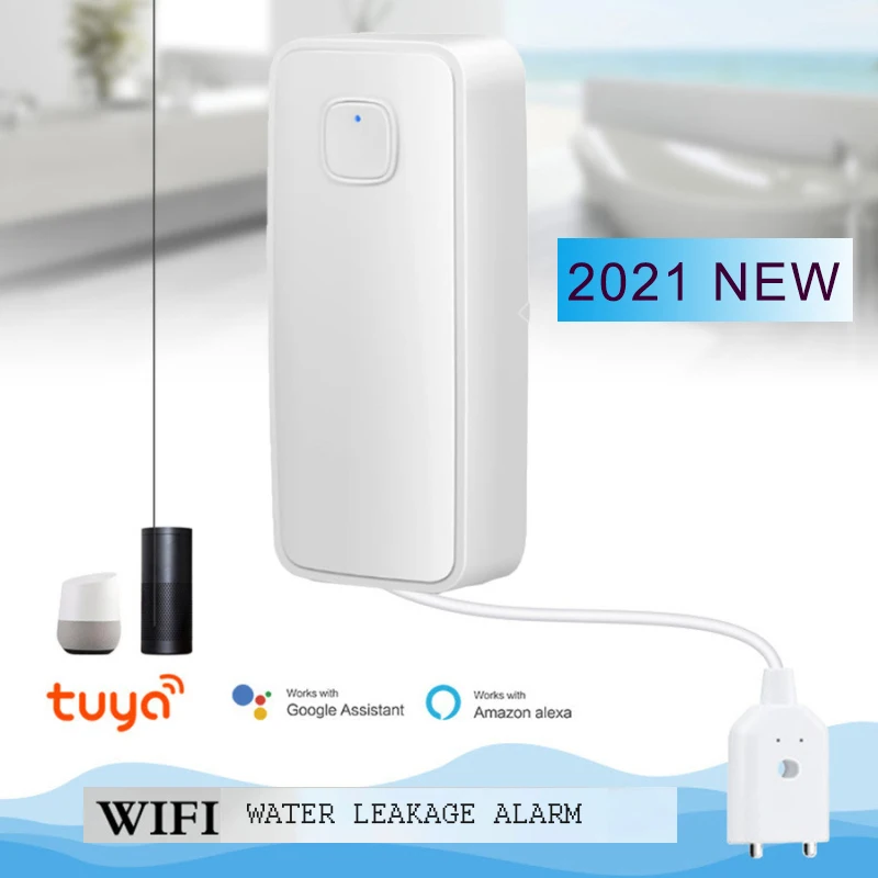 

Wifi Water Leakage Sensor Alarm Tuya Independent Leak Alarm Detector Flood Alert Smart Home Security Water Leak Sensor Detector