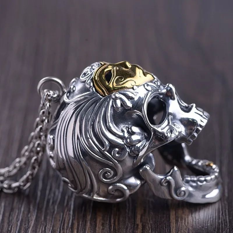 Подвеска в виде черепа из серебра 2020 пробы для мужчин | Украшения и аксессуары