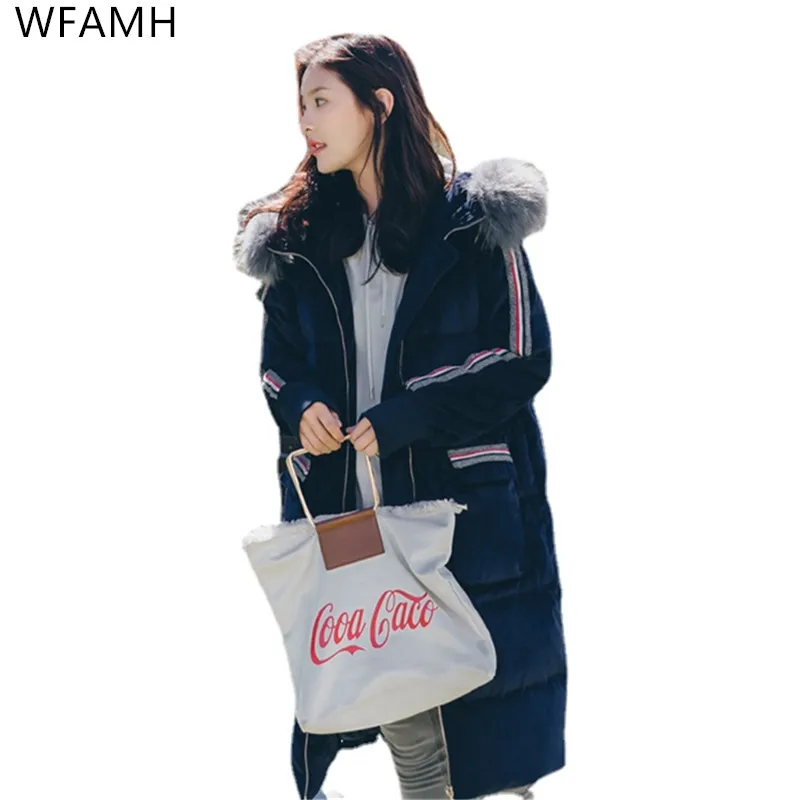 

2021 Winter New Product Winter Clothes Mid-length Hooded Big Fur Collar Gold Velvet Cotton Padded Jacket Thickened Women COTTON