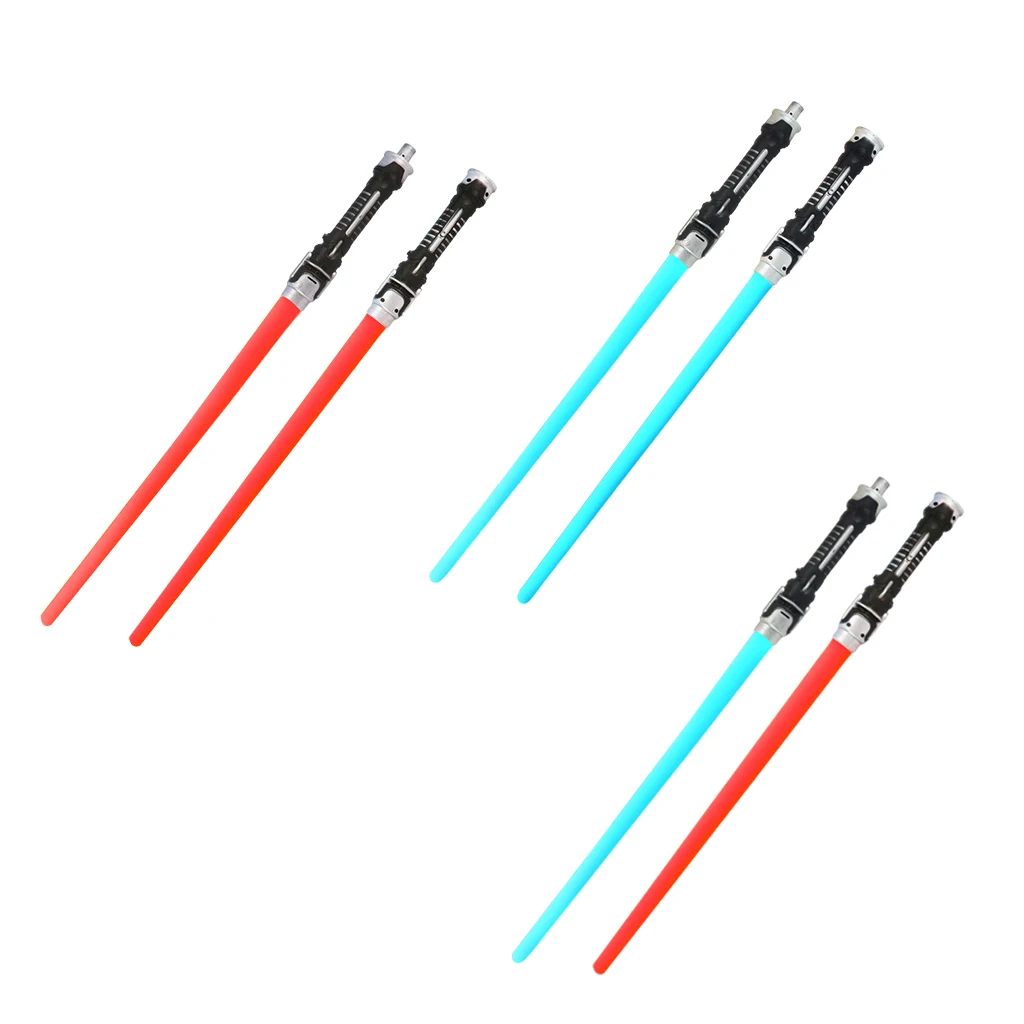 

2 Pcs Attachable Light Up Saber Flashing Sword Toy w/ Sound for Dress Up Parties, Cosplay Props