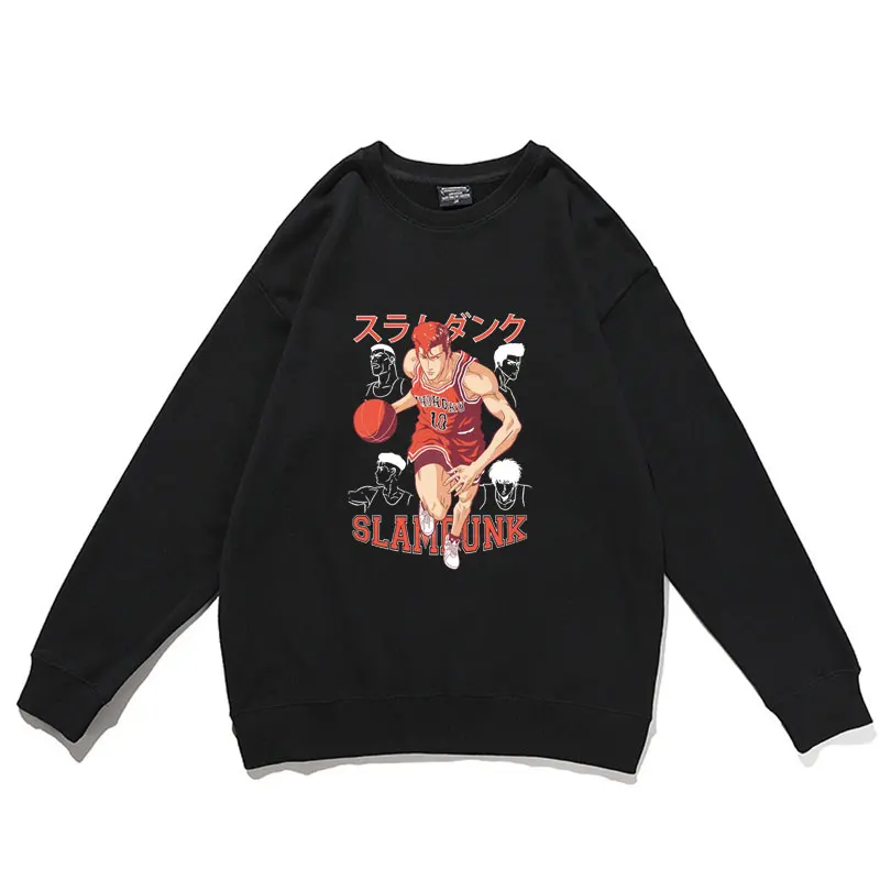 

Anime SLAM DUNK Pullover Hanamichi Sakuragi Printed Pullovers Men Women Fashion Harajuku Streetwear Basketball Boys Sweatshirt