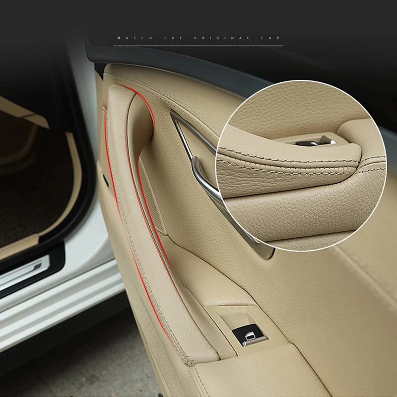 7 шт. натуральная кожа для BMW 5 серии F10 F11 F18 2010 2017 внутренняя дверная ручка
