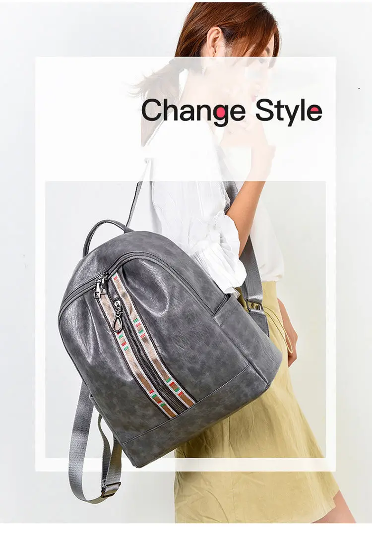 

PU Ladies Leather Backpacks Female Bags Fashion Women Business Backpack High Quality Teenage Student Book Bags Girls Laptop Bags