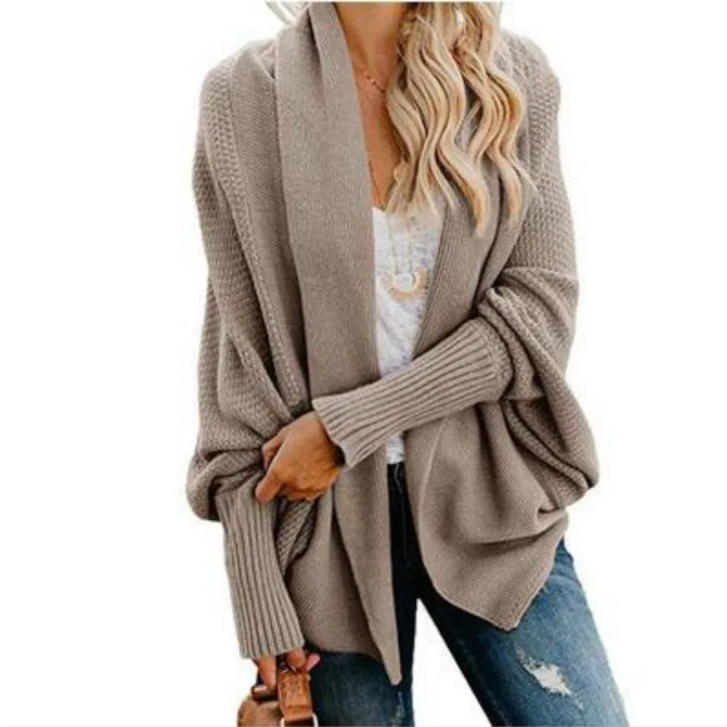 

2020 winter new loose casual bat sleeve sweater T-shirt cardigan women's coat womens clothes cardigan sweater