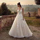 Женское свадебное платье It's yiiya, белое кружевное платье цвета шампанского на тонких бретельках с аппликацией на лето 2019