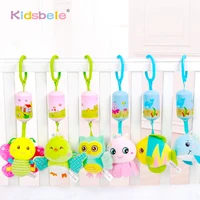 baby rattles plush toy 0 12 months baby teether crib mobile toddler stroller toys soft hanging cartoon animals hand shaking bell
