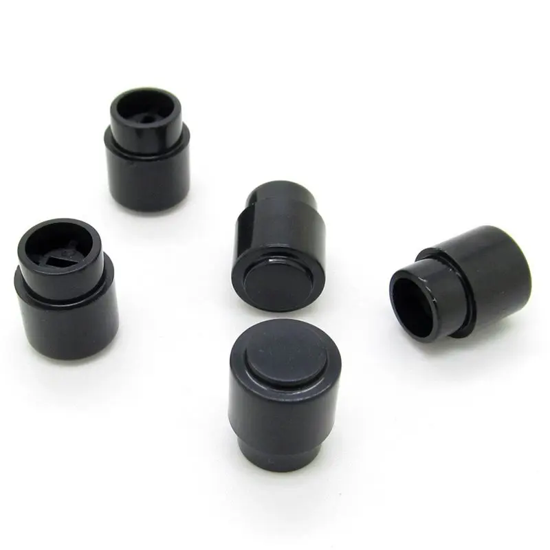 Guitar Toggle Switch Cap Tip Push On Top Hat Round Black Parts Pack Of 5 | Спорт и развлечения