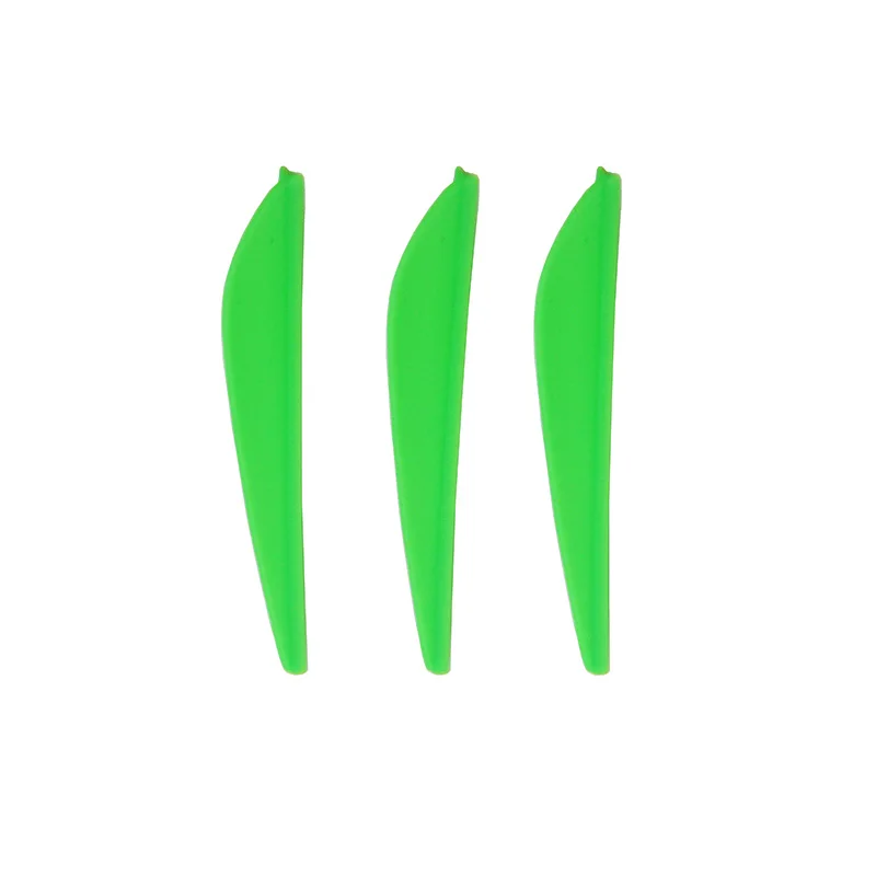 100 шт. 3-дюймовые резиновые зеленые стрелы из ТПУ лопасть Fletching Wing Для стрела