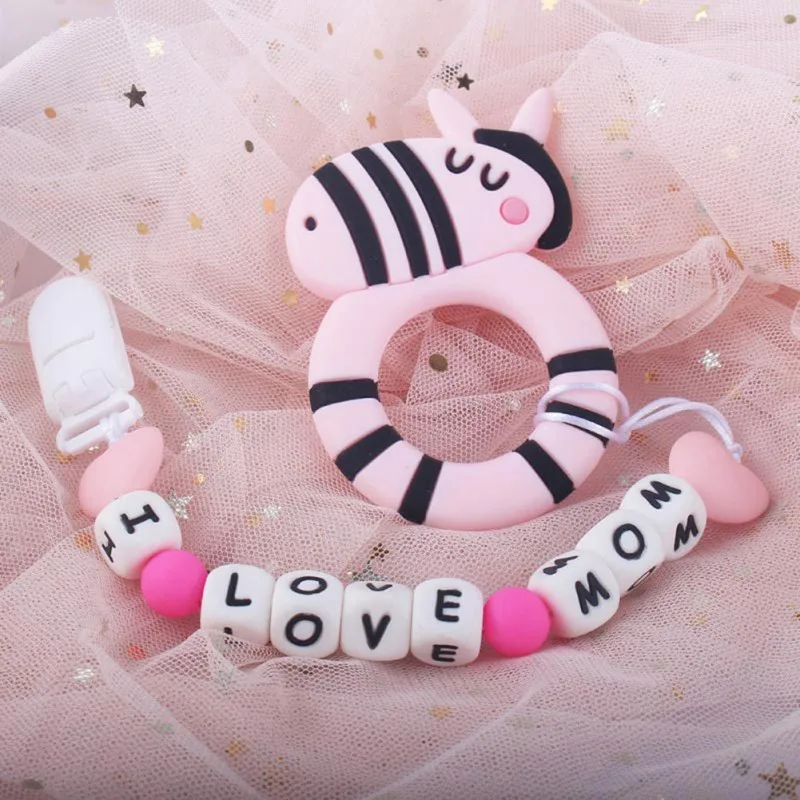 Детский универсальный держатель для соски пустышки с клипсой и цепочкой