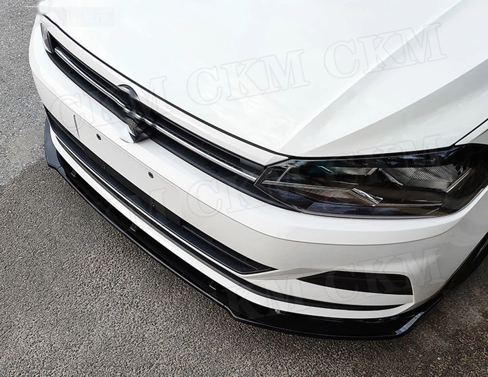 Высококачественный передний спойлер из АБС пластика для Volkswagen VW Polo Plus 2019