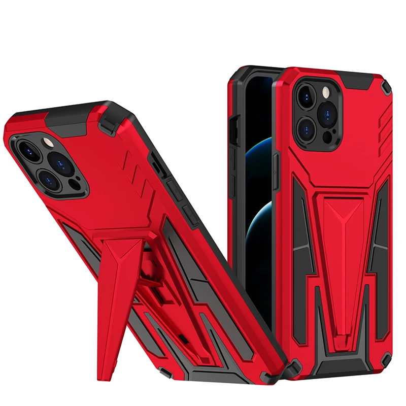 

Hidden Bracket Fitted Case for Iphone 11 12 13 Pro Max for Iphone Mini Pro XS 8 XR Armor Cover
