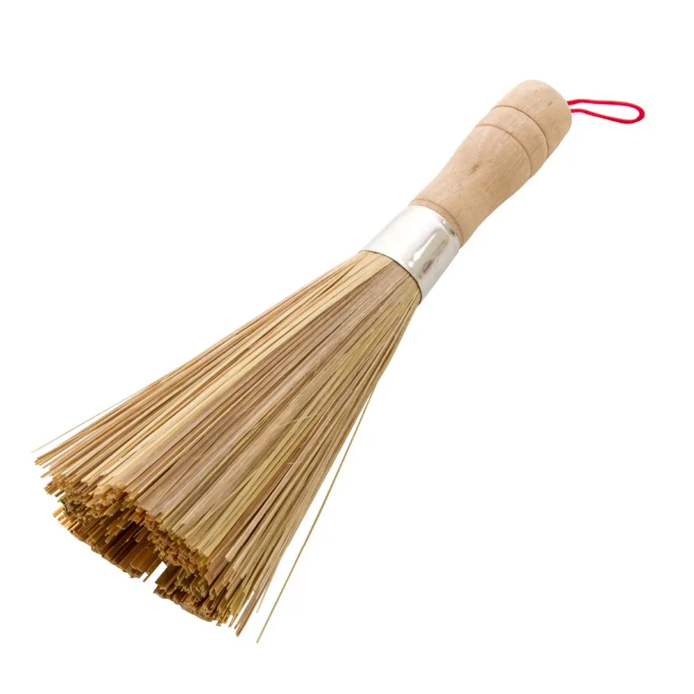 

Bamboo brush Non-stick oil brush wash dishes in wooden handle pan brush Dish washing brush Whisk scrubber kitchen cleaning tools