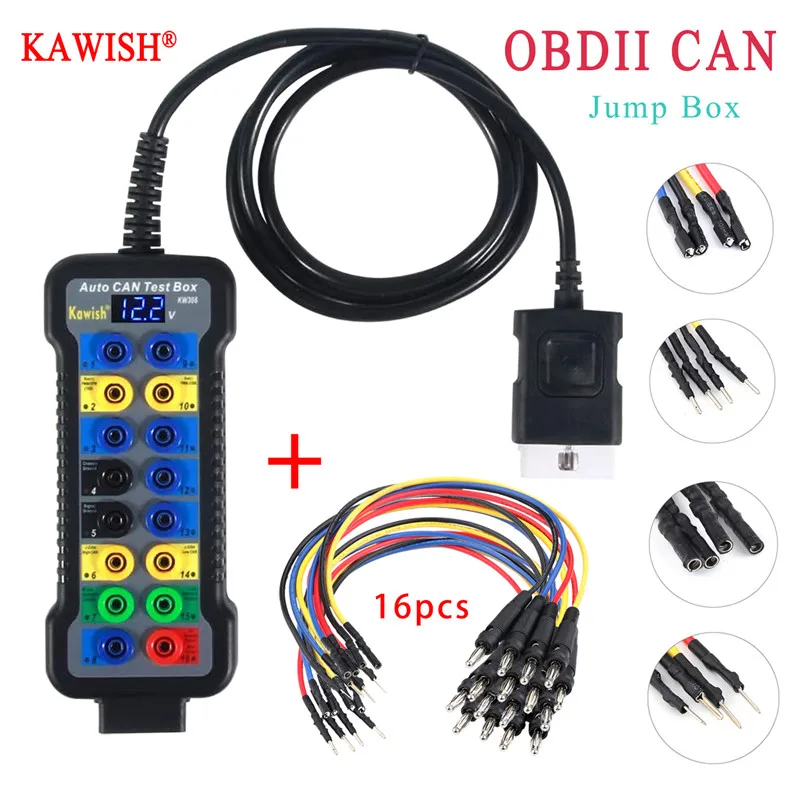 Фото Автомобильный тестовый бокс Can Line, новый автомобильный разрывной бокс OBDII Obd разрывной бокс, автомобильный детектор протокола Obd2 интерфейс, ... №2