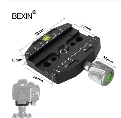 

bexin QR-70N Clamp Quick Release Plate For Arca SWISS Manfrotto Gitzo Tripod Ball Head