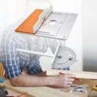 Алюминиевая пластина для стола с угловой линейкой, фрезерная пластина для электрической древесины с направляющей для углового датчика, столешница для деревообработки