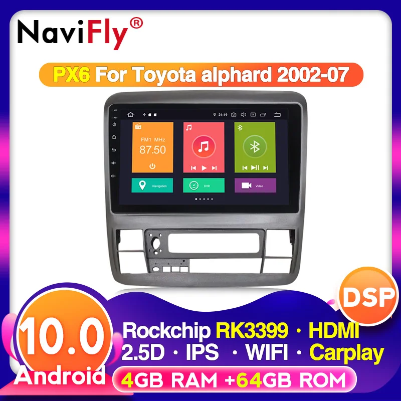 4G LTE Android 10 + 64G Автомобильный мультимедийный плеер головное устройство для Toyota
