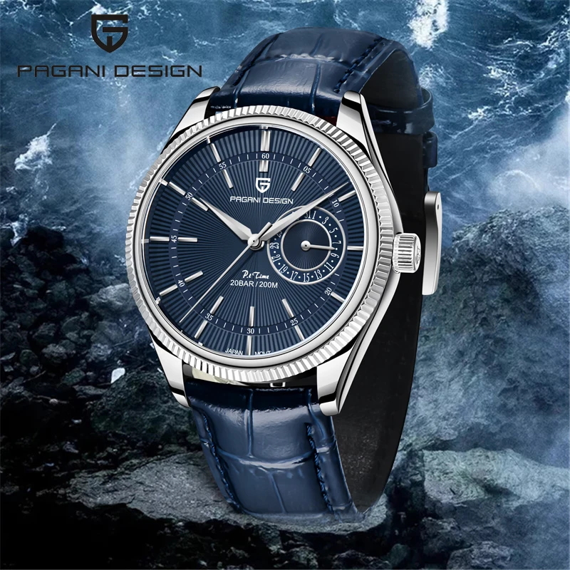 Enlarge PAGANI DESIGN Classic Luxury Men's Automatic Watches Sapphire Glass Mechanical Wristwatch Stainless Steel 200M Waterproof Watch