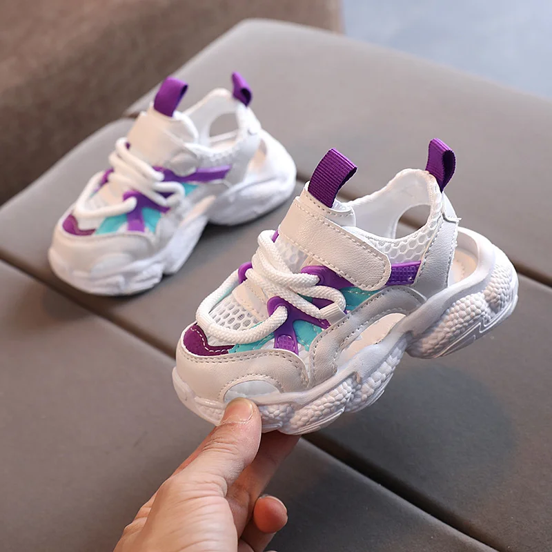 

Children's Sandals 2021 New Summer Baby Boys Sandals Hollow Soft-soled Baotou Beach Sandals Casual Girls Shoes Sport Shoes E897