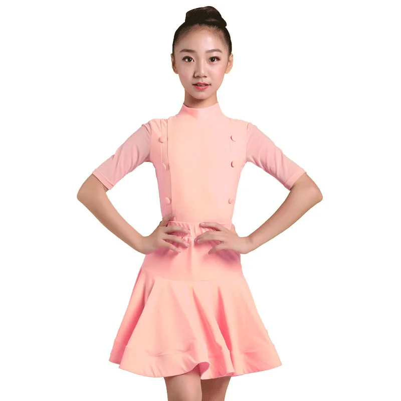 

Latin Dance Competition Dress Girls Latin Short Sleeve Practice Clothes Rumba Tango Samba Salsa Ballroom Dance Costumes DQL3897