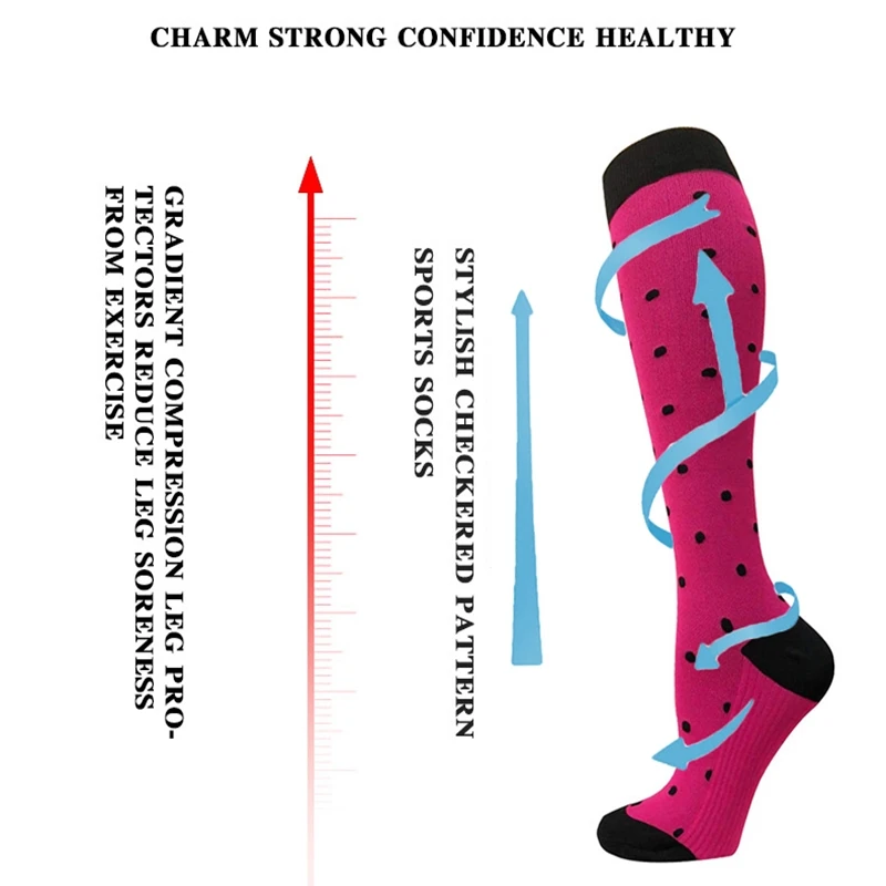 

Running Men Women Socks Sports Compression Happy Tube Socks Support Nylon Unisex Outdoor Racing Long Pressure Stockings