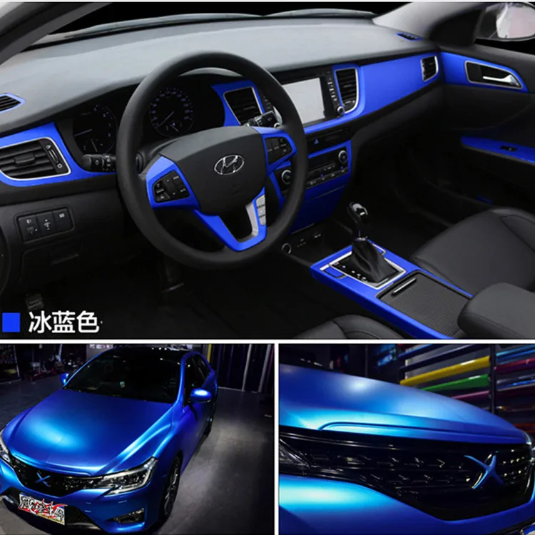 20/30/40/50/58x152 см ледяной сатин хромированная виниловая пленка безвоздушная