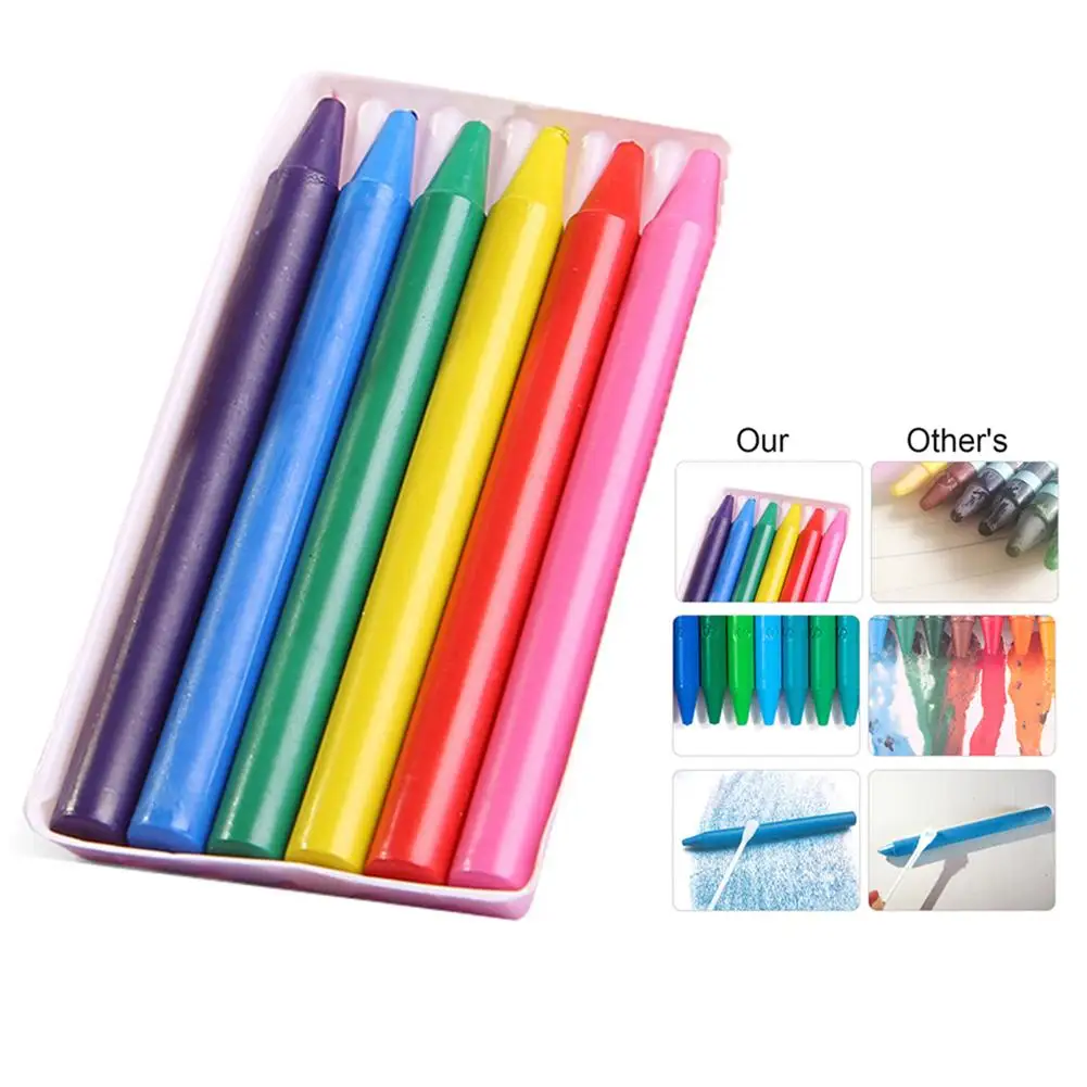 6 цветов детские игрушки мелки нетоксичные безопасные цветные рисование подарок