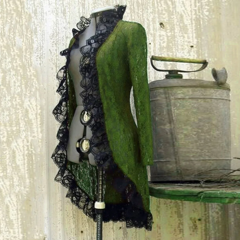 Женское пальто осенние зимние кардиганы подружка невесты кружевной воротник с