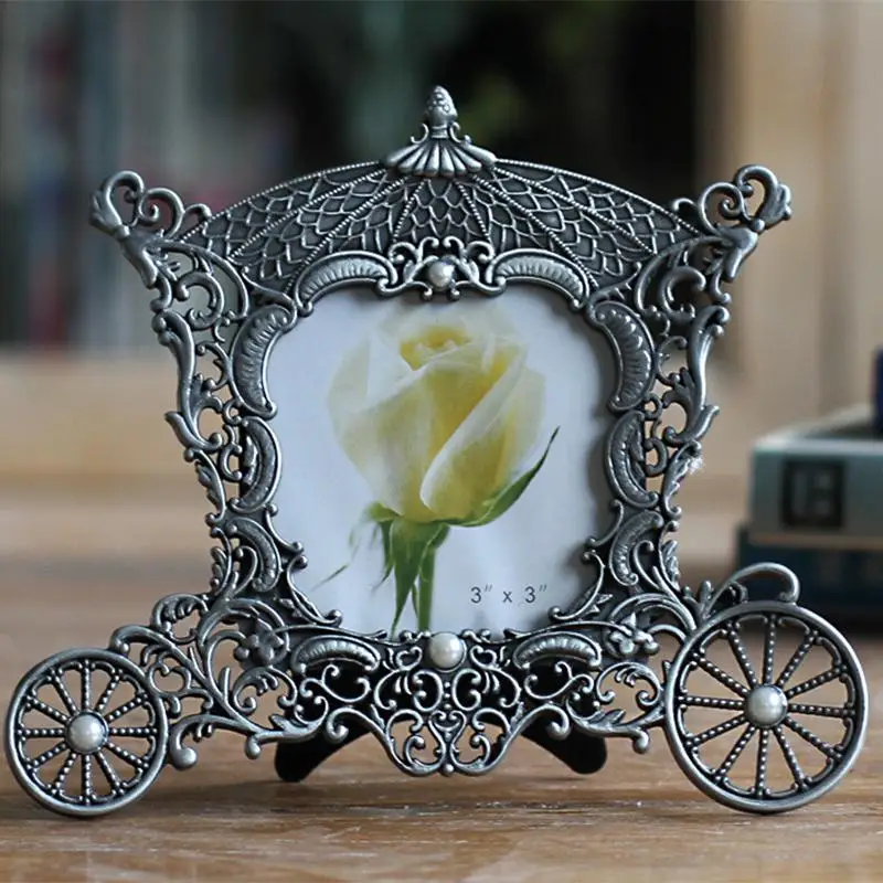 HobbyLane винтажная металлическая карета фоторамка-" х 3" декоративные рамки для картин-отличный подарок для ребенка и свадебный подарок