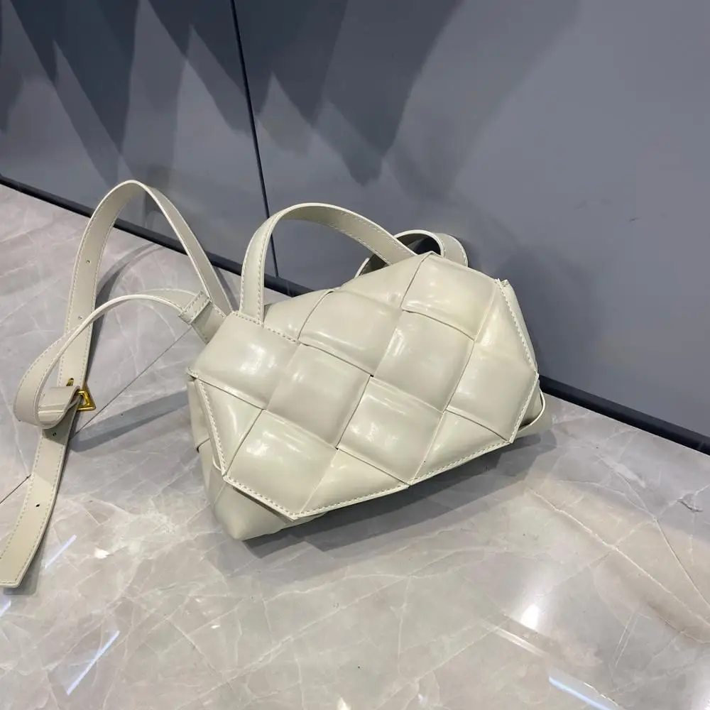 

Weave Real Leather Women Bag Genuine Leather Handbags 2020 Fashion Female Knit Shoulder Bag Cowhide Leather Luxury Designer Bag