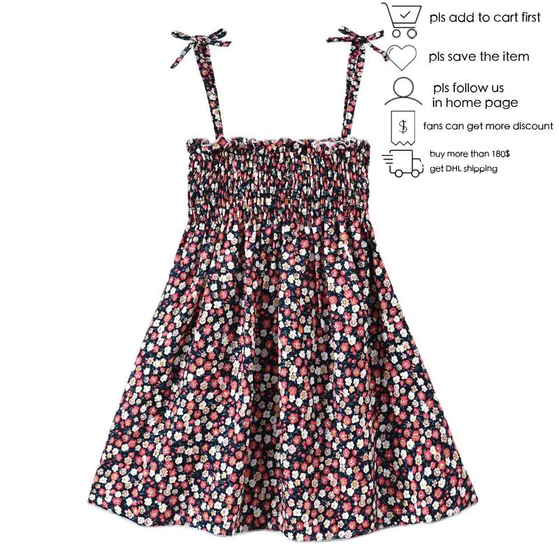 Летнее платье для девочек 2020 Радужное Цветочное с цветочным принтом милые