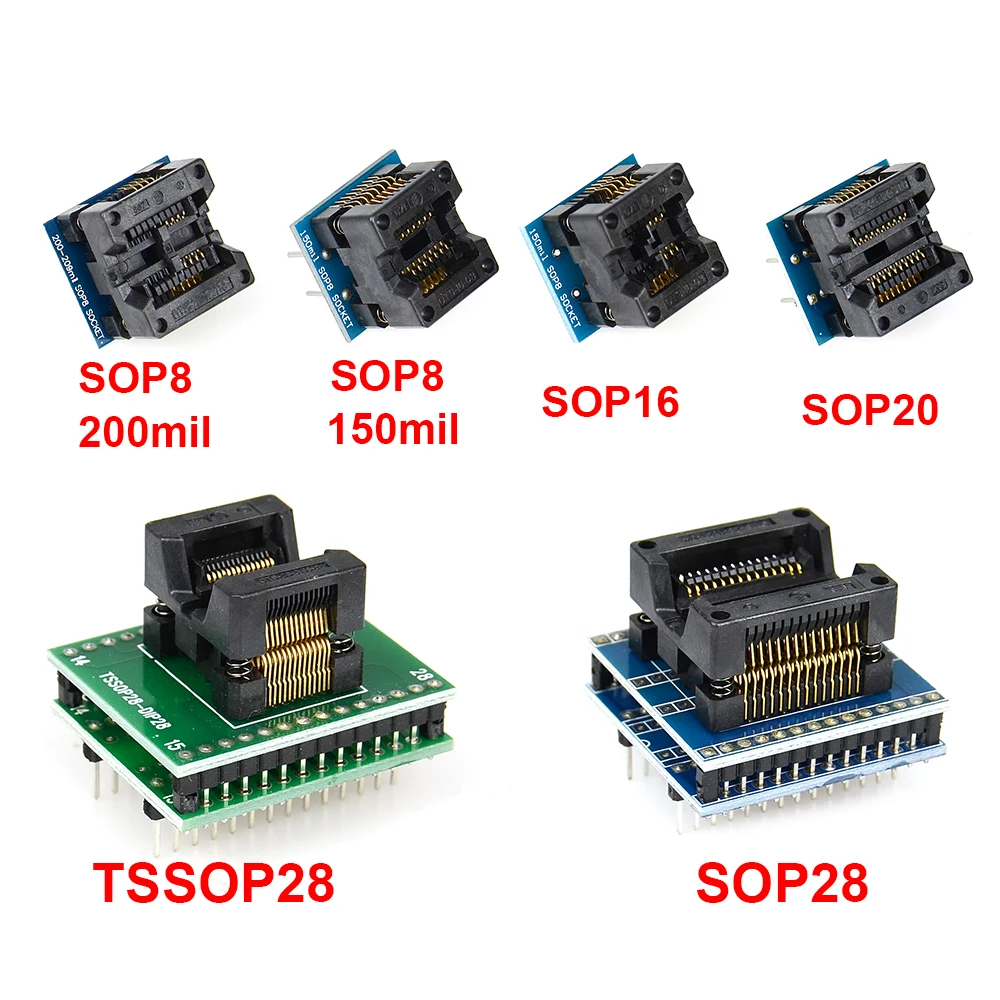 6 шт. адаптер TSSOP28 SSOP28 фотоадаптер SOP20 SOP16 SOP8 150 мил 200 DIP8 совместимый с tssop20 ssop20 tssop8