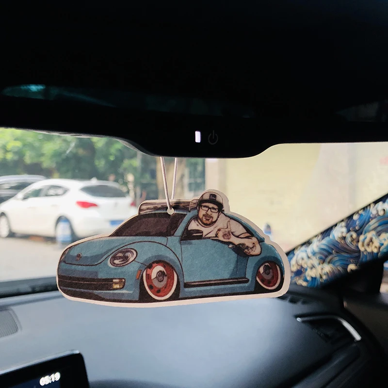 B 1 шт. подвесной автомобильный освежитель воздуха для Volkswagen Beetle Golf зеркало заднего вида кулон автомобильный парфюм подвешиваемый - Название цвета: B
