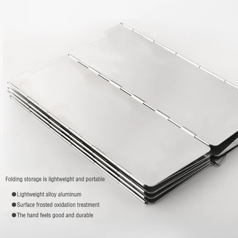 8/10/12/14/16 Пластинчатый наружный экран для плиты из алюминия с отражающим теплом газовым горелком для аксессуара кемпинговой кулинарии.