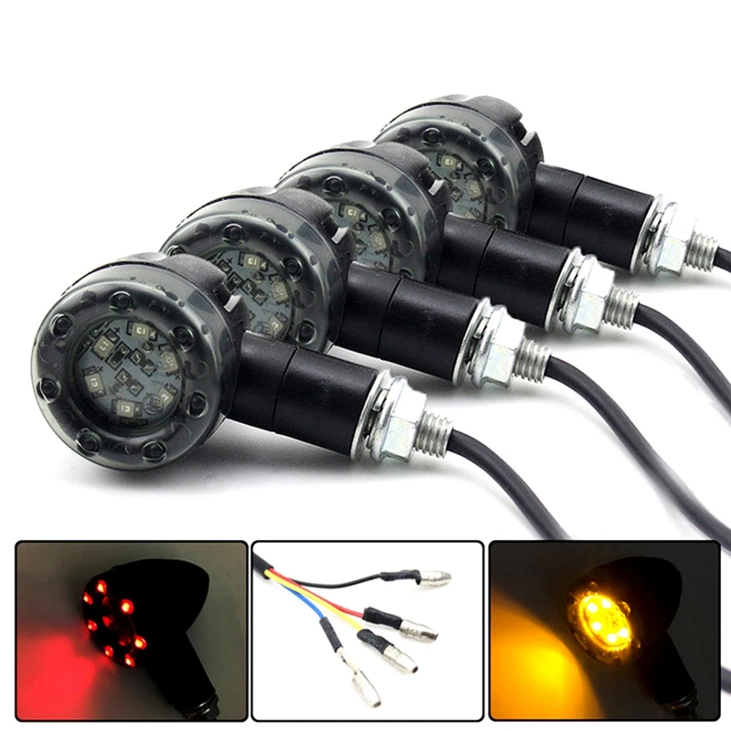 2Pcs Motorcycle Turn Signal 6Led Indicator Locomotive Universal | Автомобили и мотоциклы
