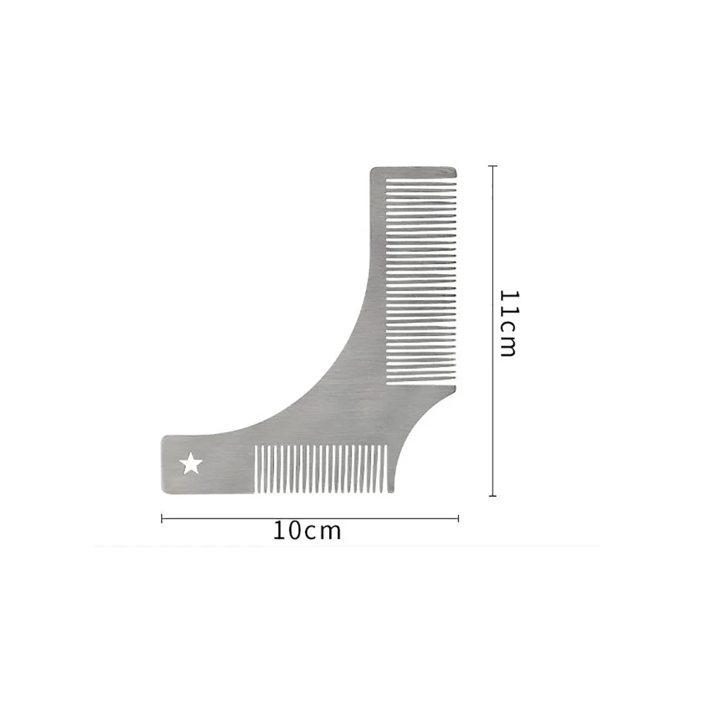 

1pc Stainless Steel Man Beard Shaping Template Comb Moustache Trimmer Stencils for Men Beard Line Edging Comb Styling Accessorie