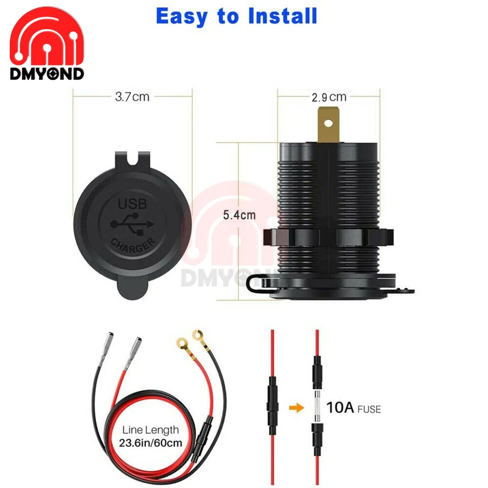 Автомобильное зарядное устройство с двумя USB-портами 5-12 в пост. Тока QC 3 0 |