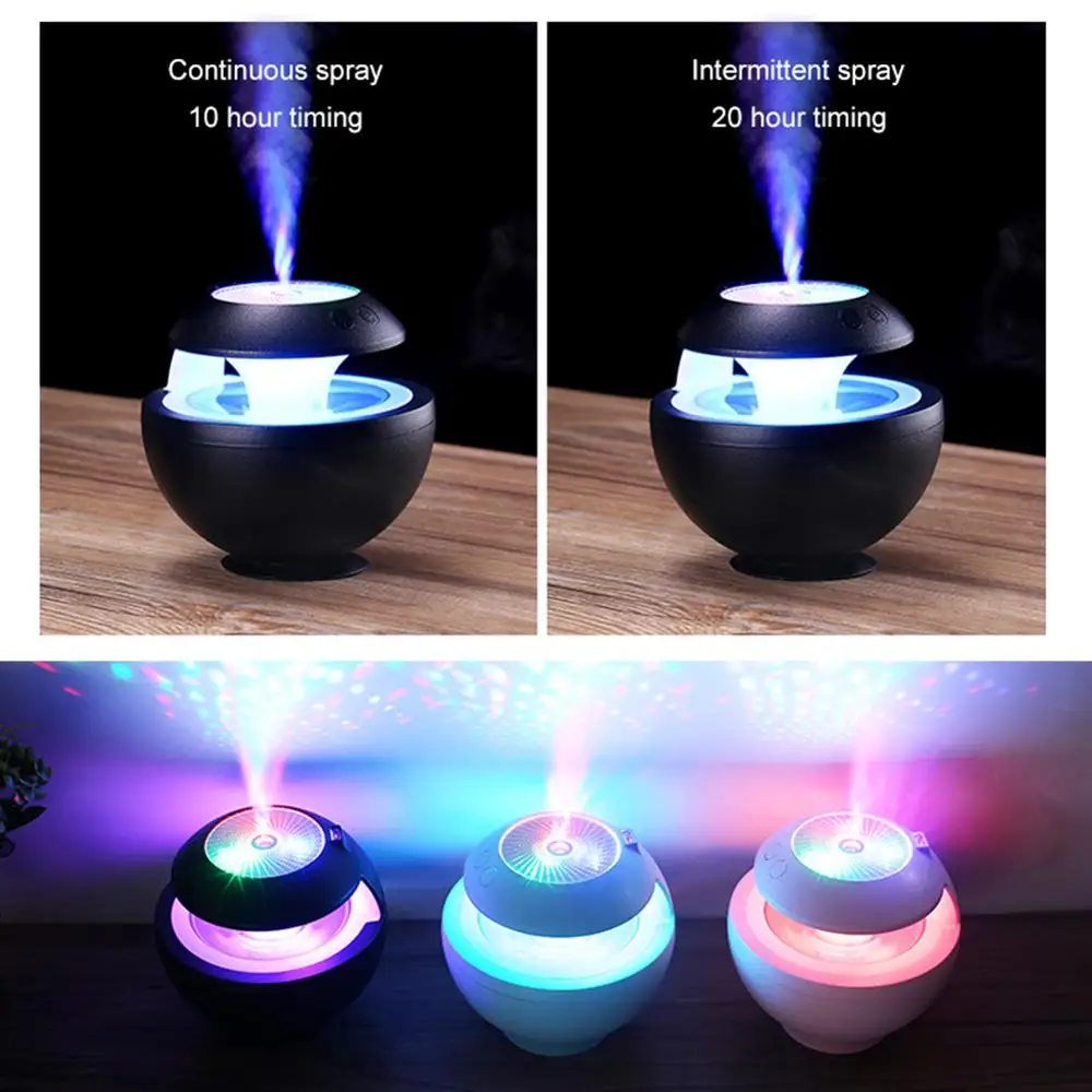 400ML Ultrasonic Air Humidifier Home Car Aroma Light Shimmer Projection Backlight 6in1 USB LED Diffuser Purifier | Автомобили и
