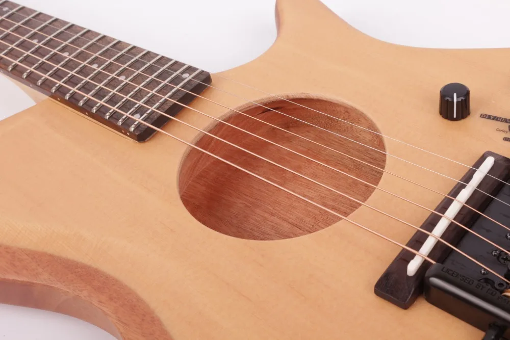 headless elektrische akustische stille links rechts hand gitarre reise mini tragbare gebaut in wirkung kostenloser versand free global shipping