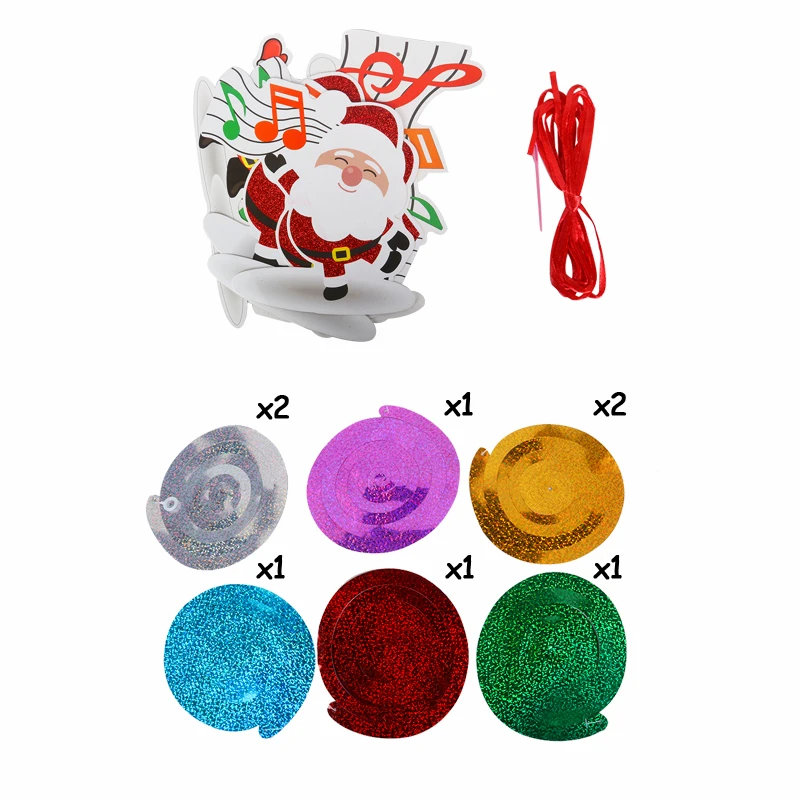 6-8pcs/set Christmas Decoration Snowflake Santa Claus Elk Ceiling Swirl Hanging Ornaments Garland for Home Xmas Party Supplies