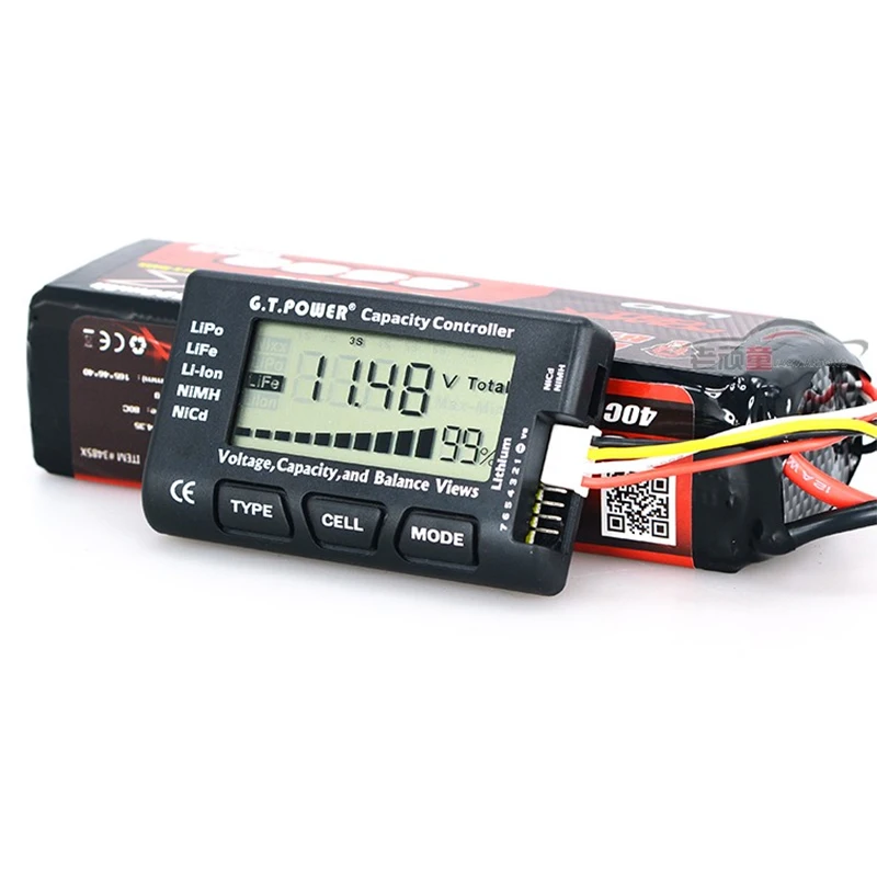 CellMeter 7 цифровой Батарея Ёмкость Checker RC жизнь тестер для самолета Модель Ni Cd