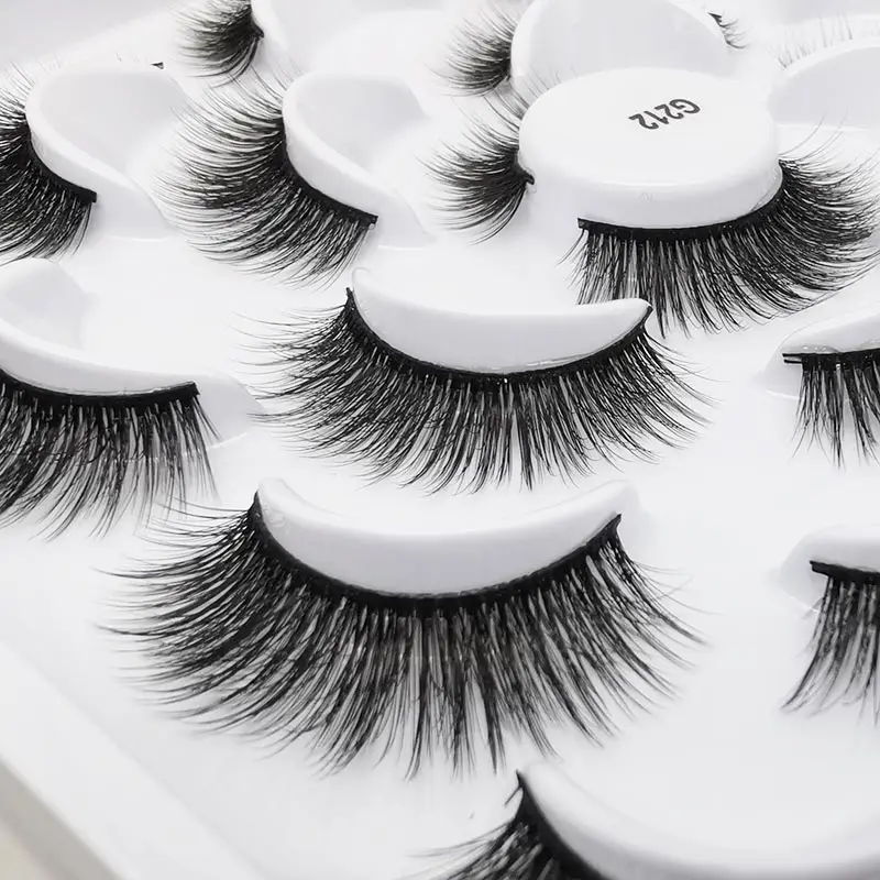 Mink eyelashes 3d mink hair eyelashes10 pairs long makeup 3d faux nature fake lashes extension false eyelashes Wholesale(10P