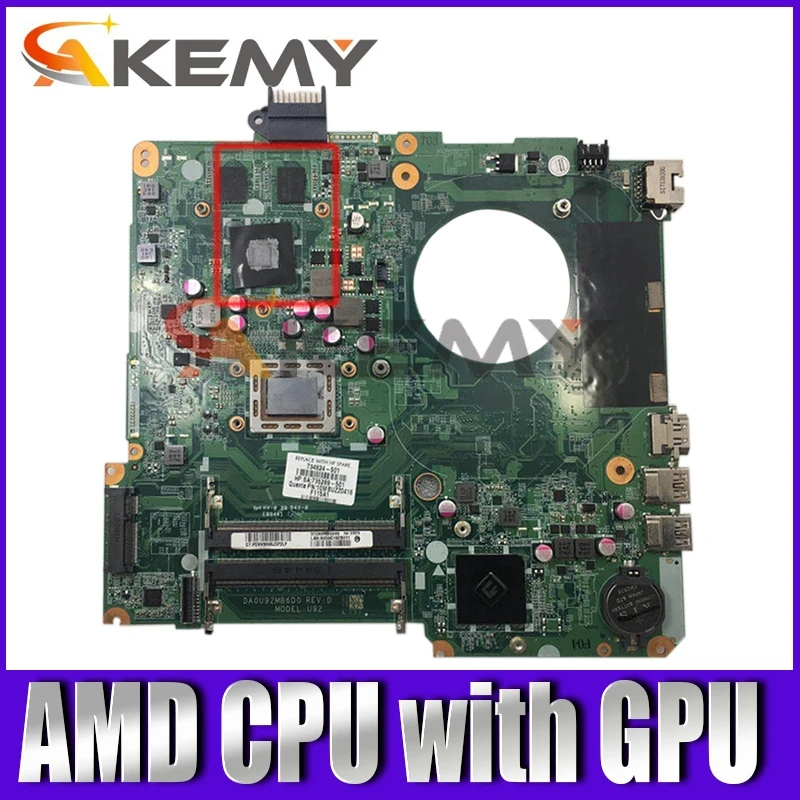 Материнская плата 737138-001 737138-501 для ноутбука HP PAVILION 15 15-N15Z-N100 материнская DA0U92MB6D0 REV:D