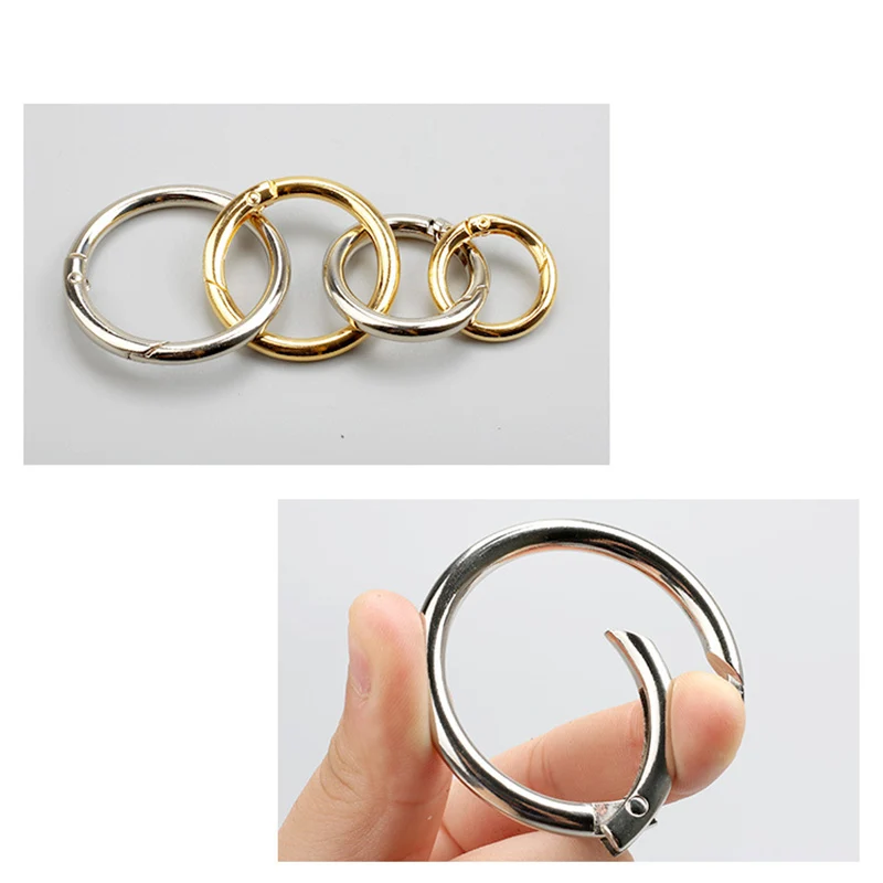 Открытое пружинное кольцо из серебристого цинкового сплава с внутренним