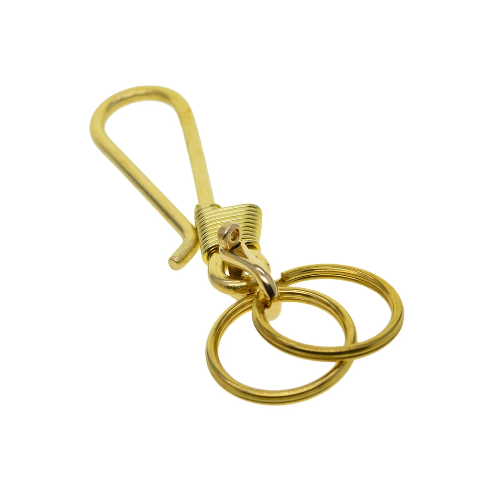 Крюк брелок латунный зажим на петле застежка с кольцом Карманный мешок