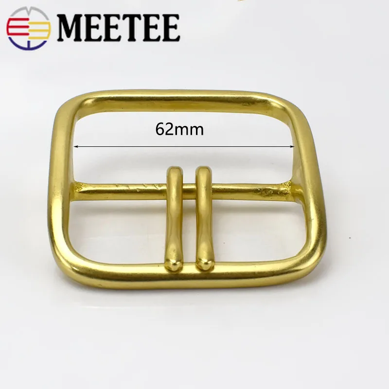 Meetee твердая латунная металлическая пряжка для ремня мужчин и женщин двойная
