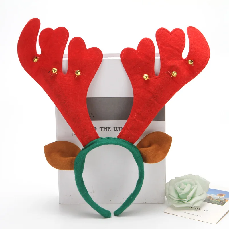 Рождественская повязка на голову три вида ушных колокольчиков рога