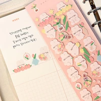 1 sheet cartoon sakura rabbit cute sticker decorative phone case craft scrapbooking journal planner stickers kawaii stationery